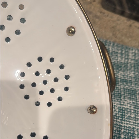 Floral White Colander with Accents - Picture 5 of 5